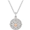 Outlet Collana Donna Chiama Angeli In Argento, Zirconi Bianchi E Angelo Rosato | SFA111 Donna Gioielli Moda Donna