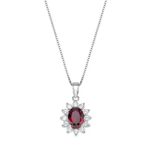 Hot Collana Donna Con Rubino Gioieli Lady | CLLDGBBR Donna Gioielli Moda Donna