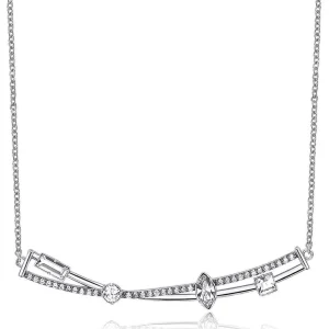 Fashion Collana Donna Con Zirconi Silver Gioielli Affinity | BFF106 Donna Gioielli Moda Donna