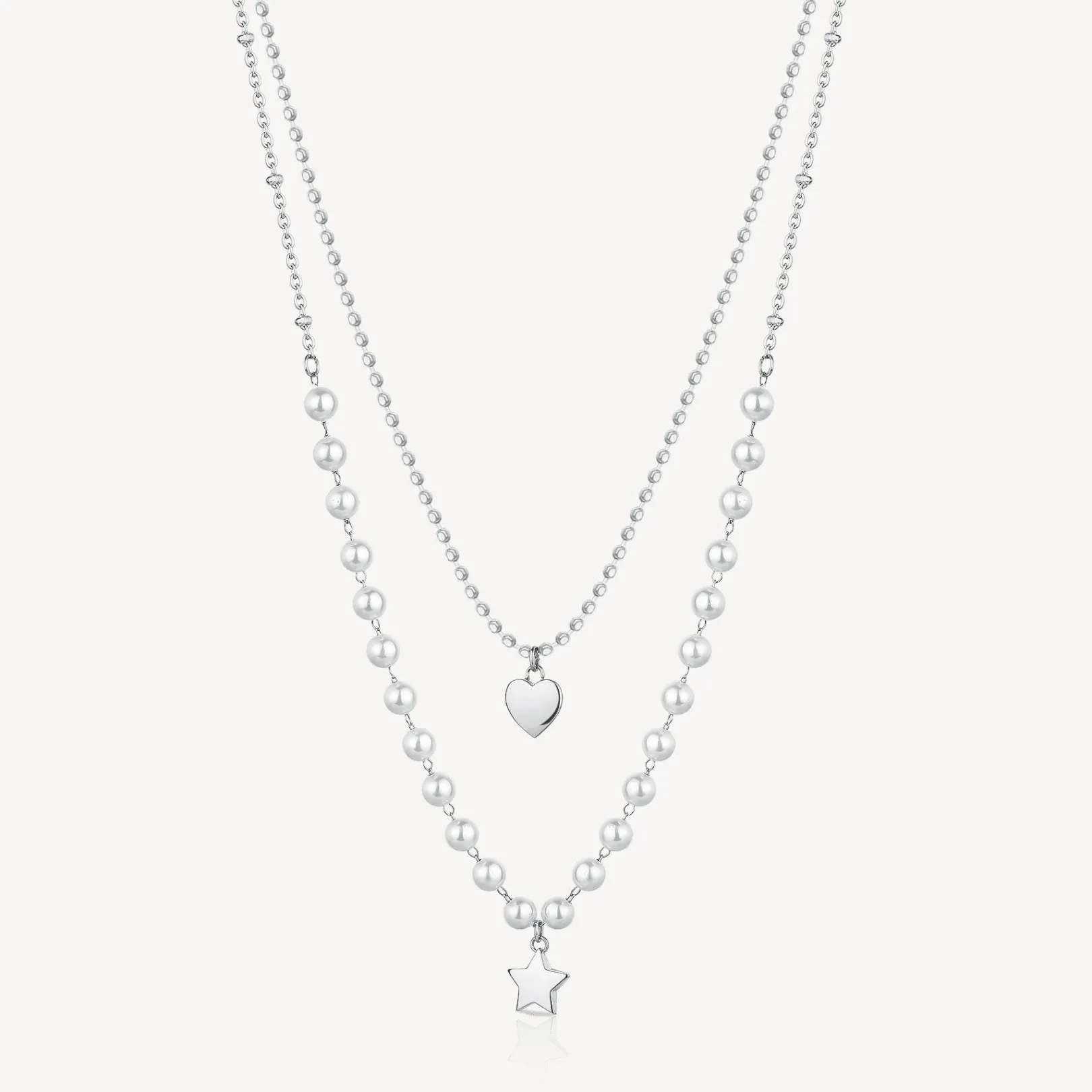 collana_donna_cuore_e_ste_0-1.webp Outlet Collana Donna Cuore E Stella Gioielli Chant | BAH81 Donna Gioielli Moda Donna