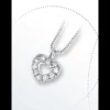 New Collana Donna Cuore In Oro Bianco E Diamanti Gioielli e Delucchi | CLN011328 Donna Gioielli Donna