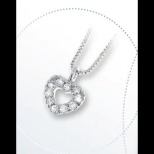 Sale Collana Donna Cuore In Oro Bianco E Diamanti Gioielli e Delucchi | CLN011329 Donna Gioielli Donna