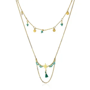 Best Collana Donna In Acciaio A Doppio Filo Gioielli | COA961AT Donna Gioielli Moda Donna