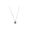 Clearance Collana Donna In Oro Bianco Diamanti E Zaffiro Gioielli E Delucchi | CLN011376 ZF Donna Gioielli Donna