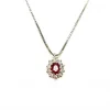 Fashion Collana Donna In Oro Bianco Diamanti E Rubino Gioielli E Delucchi | CLN011376 RB Donna Gioielli Donna