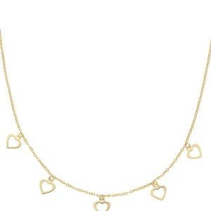 Hot Collana Donna In Oro Con Cuori Gioielli | AU9CLMCUG Donna Gioielli Moda Donna