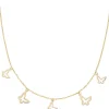 New Collana Donna In Oro Con Farfalle Gioielli |  AU9CLMFAG Donna Gioielli Moda Donna