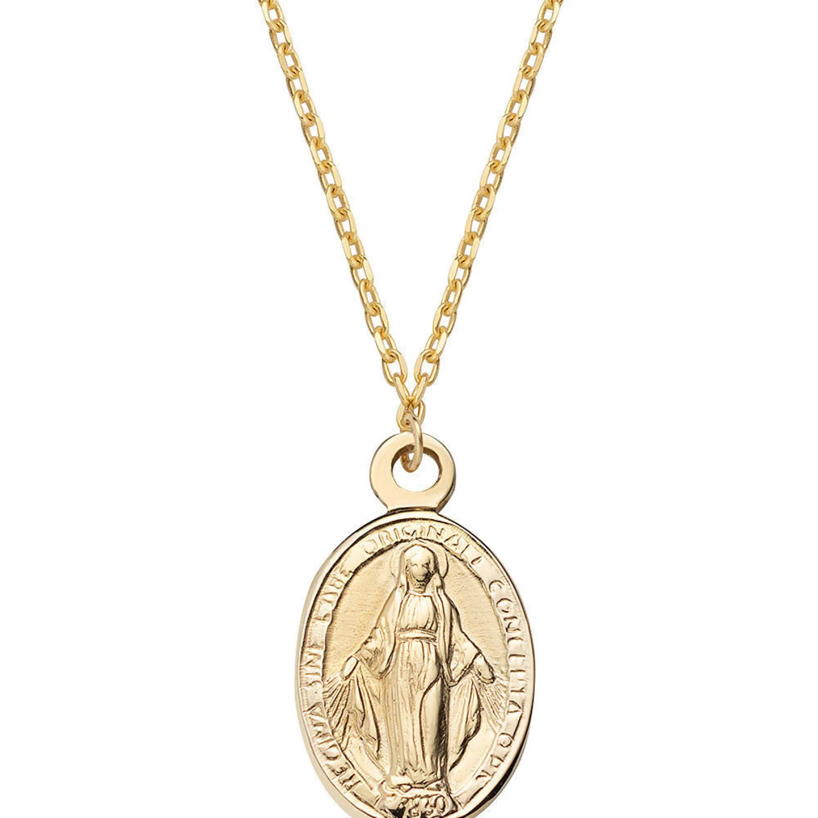 collana_donna_in_oro_con__0-5.webp Outlet Collana Donna In Oro Con Sacra Madonna Gioielli | AU9CLMIG1 Donna Gioielli Moda Donna