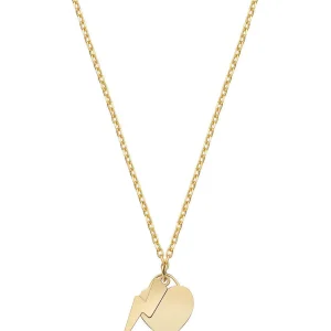 Fashion Collana Donna In Oro Con Cuore E Fulmine Gioielli |  AU9CLCFG3 Donna Gioielli Moda Donna