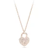 Hot Collana Donna "Lucchetto" In Acciaio Con Cristalli Swarovski Gioielli | BPV09 Donna Gioielli Moda Donna