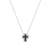 Clearance Collana Donna Mini Croce Con Zirconi Bianchi E Neri Gioielli | CLCRREBBNZ3 Donna Gioielli Moda Donna