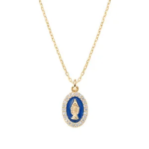 Sale Collana Donna Mini Medaglia Miracolosa Gioielli | CLMISMGBL Donna Gioielli Moda Donna