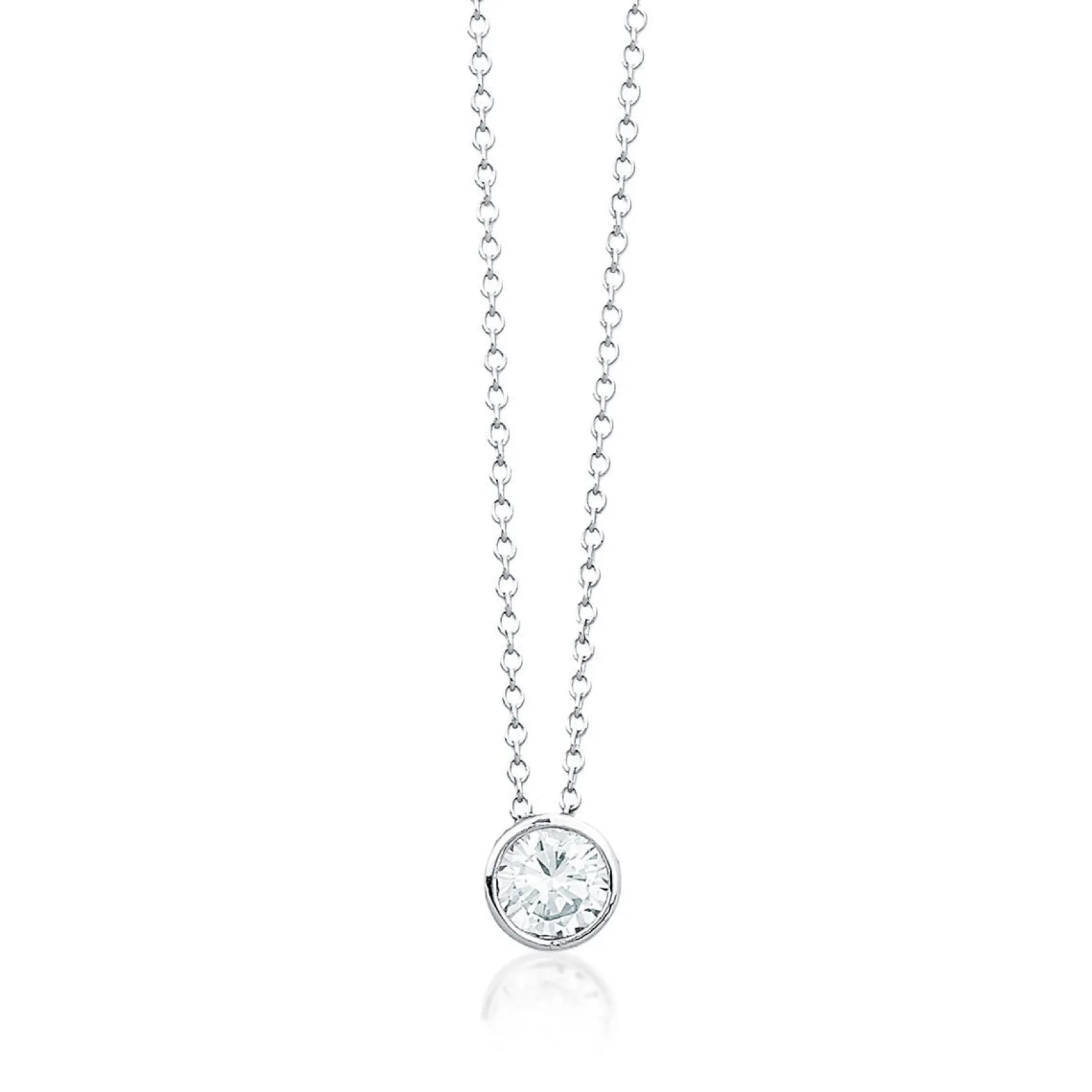 collana_donna_punto_luce__0-4.webp Sale Collana Donna Punto Luce Argento E Zirconi Gioielli | 553063 Donna Gioielli Moda Donna