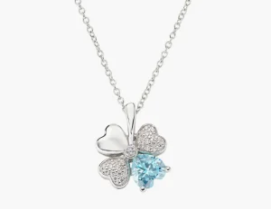Online Collana Donna Quadricuore Acquamarina Gioielli | CLPQUBAC Donna Gioielli Moda Donna