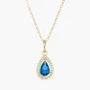 Fashion Collana Dorata Goccia di Luce Blu |  CLPGOGBBLZ Donna Gioielli Moda Donna