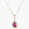 Fashion Collana Dorata Goccia di Luce Rubino |  CLPGOGBRZ Donna Gioielli Moda Donna