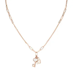 Outlet Collana In Argento "Chiave E Lucchetto" Gioielli Le Madreperle | CLMPCHRB Donna Gioielli Moda Donna