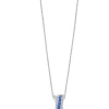 Clearance Collana Decò in Oro Biaco con Diamanti e Zaffiri |  P10FM001/ZB Donna Gioielli Donna