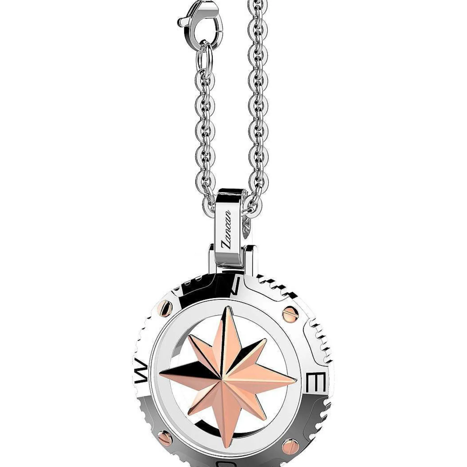 collana_rosa_dei_venti_uo_0.webp Clearance Collana Rosa Dei Venti Uomo In Acciaio Gioelli Hi-Teck | EHC124 Uomo Gioielli Moda Uomo