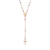 New Collana Rosario Cristalli Amaranto Rosa e Tortora Gioielli | CRO10RARTO4 Donna Gioielli Moda Donna