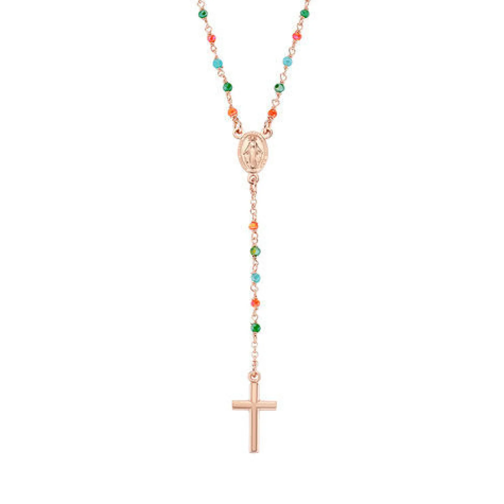 collana_rosario_multicolo_0.webp Sale Collana Rosario Multicolore Gioielli Amen Rosari | CRO10RCVT4 Donna Gioielli Moda Donna