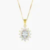 New Collana Royal Lady Dorata con Zircone Bianco | CLLDGGBB Donna Gioielli Moda Donna