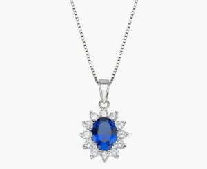 Sale Collana Royal Lady Zircone Blu |  CLLDGBBBL Donna Gioielli Moda Donna