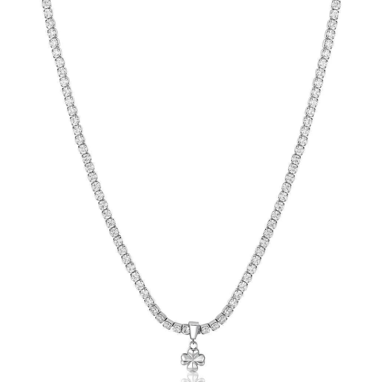 collana_tennis_quadrifogl_0.webp Clearance Collana Tennis Quadrifoglio Gioielli Desideri | BEIN001 Donna Gioielli Moda Donna