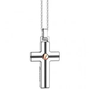 Sale Collana Uomo Croce In Argento Gioielli Insignia 925 |  ESC009R Uomo Gioielli Moda Uomo