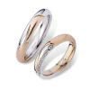 Fashion Fedi Nuziali In Oro Bianco Oro Rosa E Diamanti | 3271UBR - 3271DBR Fedi Nuziali