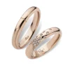 Online Fedi Nuziali In Oro Rosa Con Diamanti | 3270UR - 3270DR Fedi Nuziali
