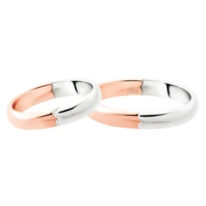 Outlet Fedi Nuziali In Oro Rosa E Oro Bianco | 3114UBR Fedi Nuziali