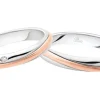 Online Fedi Nuziali In Oro Bianco e Oro Rosa | 3115DBR Fedi Nuziali
