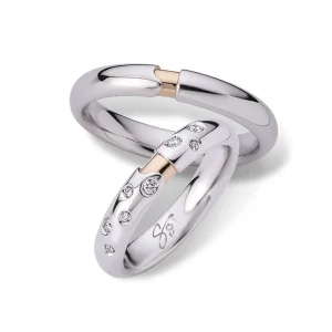 New Fedi Nuziali In Oro Bianco Ed Oro Rosa | 3273UBR - 3273DBR Fedi Nuziali