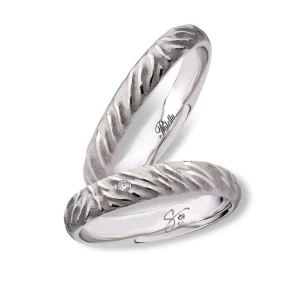 Fashion Fedi Nuziali In Oro Bianco | 3275UB - 3275DB Fedi Nuziali