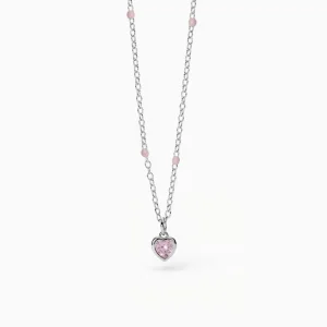 Fashion Girocollo Bambina Con Ciondolo Cuore Rosa Gioielli | 553690 Gioielli Moda Bimbi