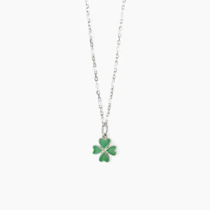 Hot Girocollo Con Quadrifoglio Buona Fortuna Bimba Gioielli | 553413 Gioielli Moda Bimbi