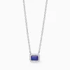 Outlet Girocollo Con Zaffiro Taglio Baguette Gioielli | 553596 Donna Gioielli Moda Donna