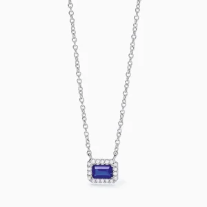 Outlet Girocollo Con Zaffiro Taglio Baguette Gioielli | 553596 Donna Gioielli Moda Donna