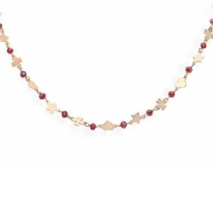 Fashion Girocollo Donna in Argento E Cristalli Rubini Gioielli Amore | CLCQSRR Donna Gioielli Moda Donna
