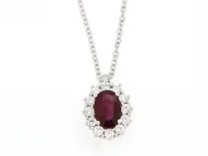 Best Girocollo Donna Rubino E Diamanti Gioielli | P79CC002/RB030-45 Donna Gioielli Donna