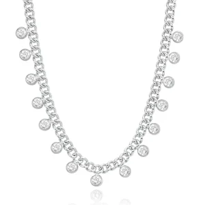 Hot Girocollo Groumette In Argento E Zirconi Gioielli | 553323 Donna Gioielli Moda Donna
