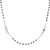 New Girocollo Rosario Donna Con Cristalli e Zirconi Neri | CRO25BNZ3 Donna Gioielli Moda Donna