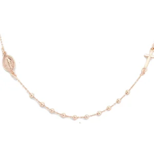 Hot Girocollo Rosario In Argento Rosè Gioielli Rosari | CROR25 Donna Gioielli Moda Donna