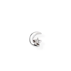 New Mono Orecchino Luna E Stella In Argento Gioielli | EB2 Donna Gioielli Moda Donna