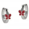 Outlet Orecchini A Cerchio Con Farfalla Rossa Nanan | NAN0155 Gioielli Moda Bimbi