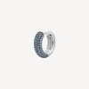 Online Orecchini A Cerchio Con Galvanica Rutenio E Zirconi Light Blue Gioielli Fancy | FCL116 Donna Gioielli Moda Donna