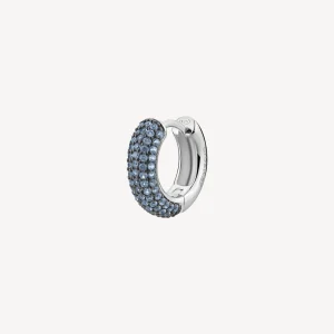 Online Orecchini A Cerchio Con Galvanica Rutenio E Zirconi Light Blue Gioielli Fancy | FCL116 Donna Gioielli Moda Donna