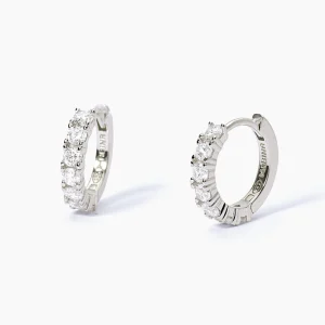 Online Orecchini A Cerchio Con Zirconi Gioielli | 563563 Donna Gioielli Moda Donna