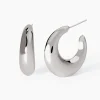 Hot Orecchini A Forma Di Luna Crescente In Argento Gioielli | 563843 Donna Gioielli Moda Donna
